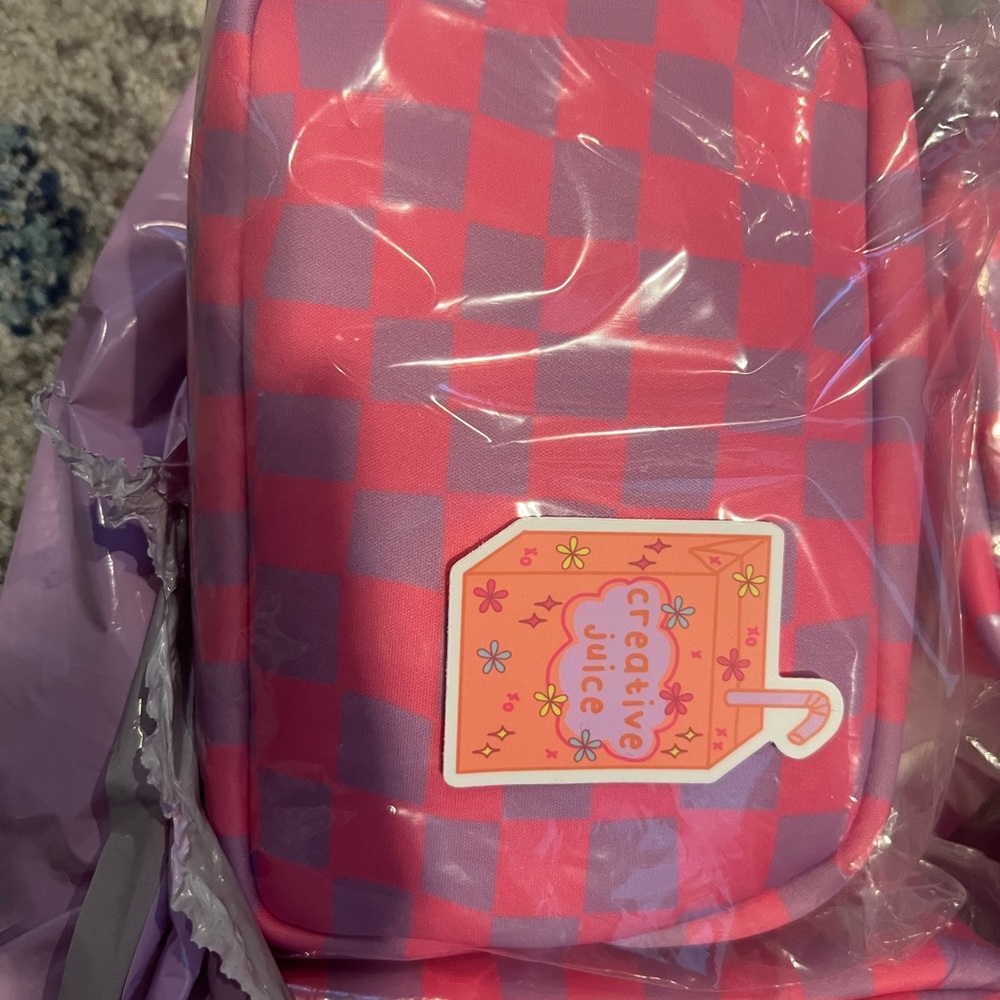 Rad Rev neoprene Pink and Purple Checkered wet bag